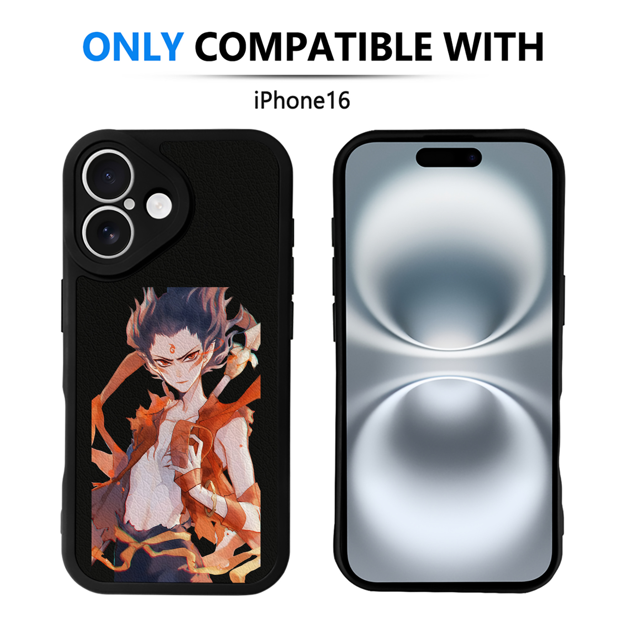 （画像用） Ne Zha 2 ナタ 魔童の大暴れ 【iPhone 16シリーズ対応】シリコンスマホケース（レザー調） 材質：シリコン